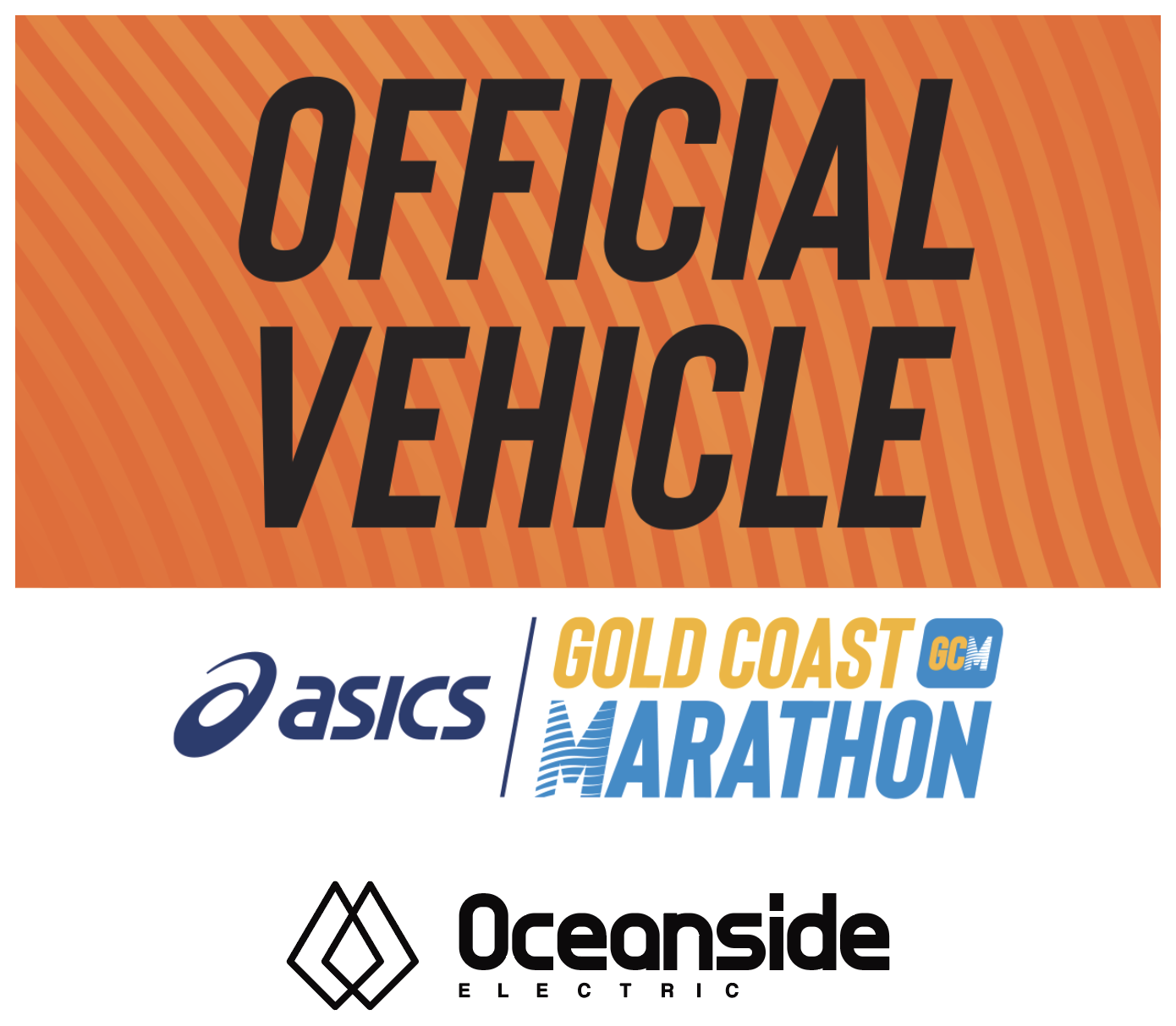 ASICS Gold Coast Marathon official vehicle — Oceanside Electric